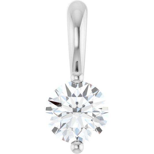 Sterling Silver 1/5 CT Natural Diamond Pendant