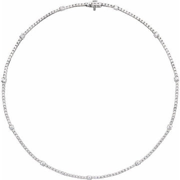 14K White 4 CTW Lab-Grown Diamond Line 16" Necklace