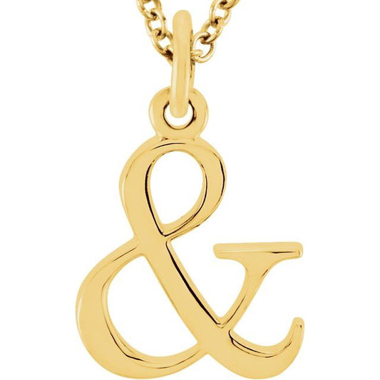 14K Yellow Ampersand 16