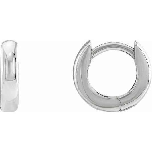 Sterling Silver 9.5 mm Hinged Hoop Earring