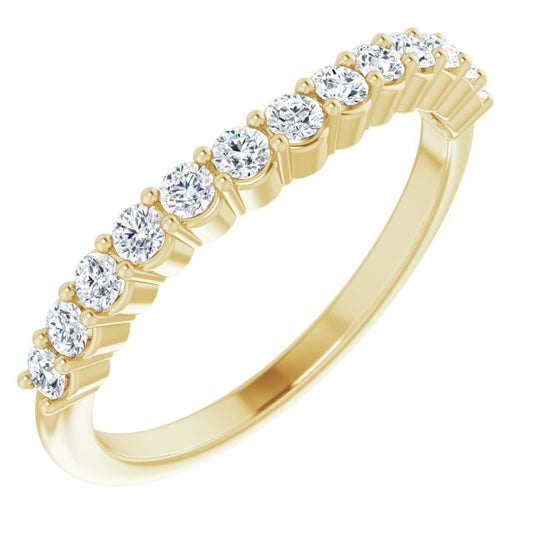 14K Yellow 3/8 CTW Natural Diamond Matching Band