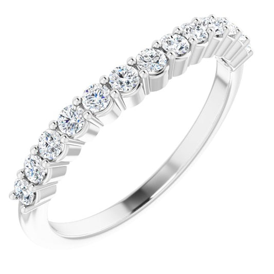 Platinum 3/8 CTW Natural Diamond Matching Band