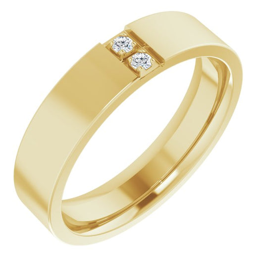 14K Yellow .05 CTW Natural Diamond Band Size 9