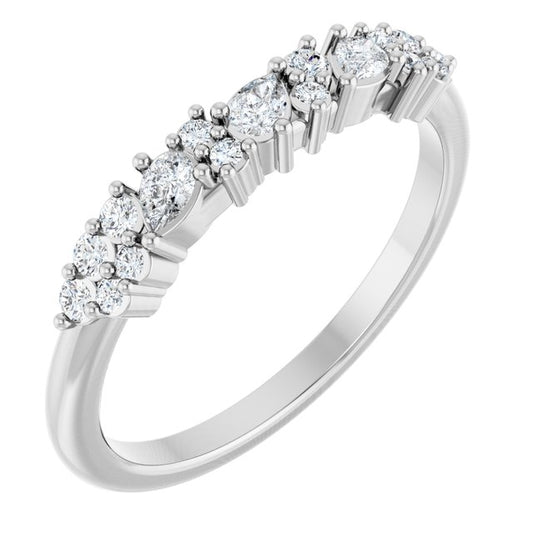 14K White 1/4 CTW Natural Diamond Anniversary Band