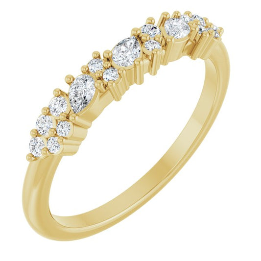 14K Yellow 1/4 CTW Lab-Grown Diamond Anniversary Band