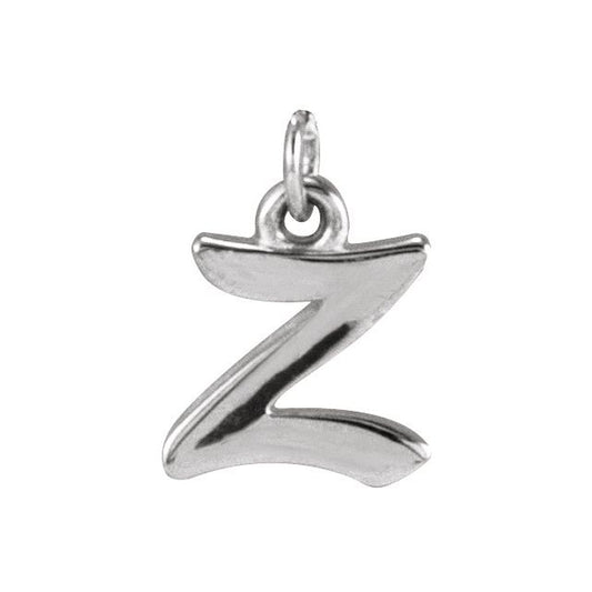 Sterling Silver Petite Initial Z Pendant