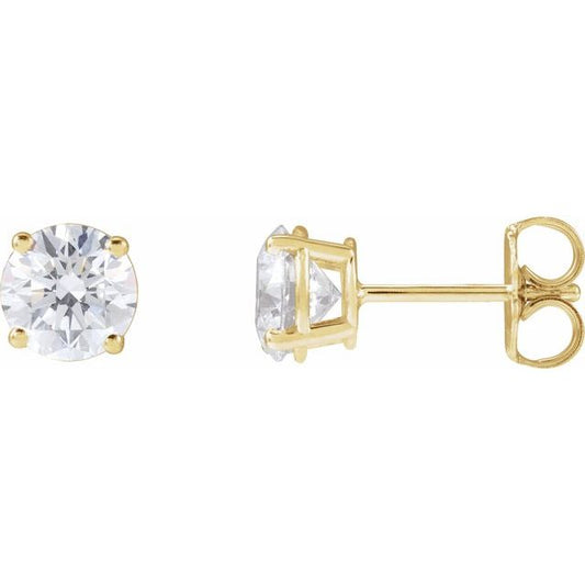 14K Yellow 1 1/2 CTW Lab-Grown Diamond Stud Earrings