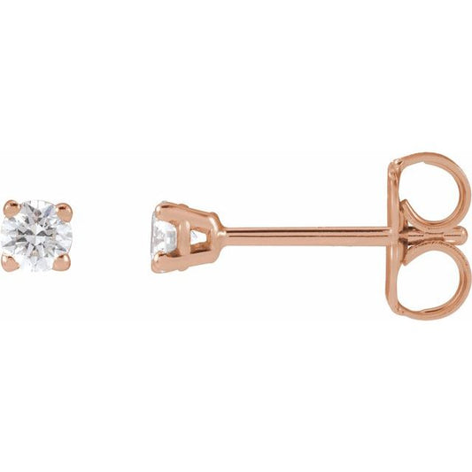 14K Rose 1/6 CTW Lab-Grown Diamond Stud Earrings