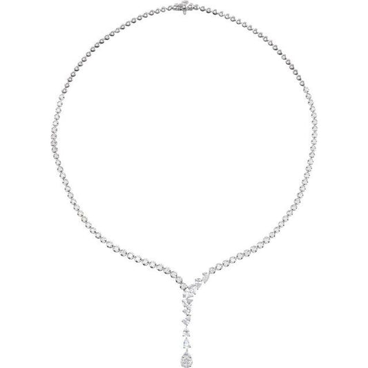 DIAMOND DROP TENNIS NECKLACE