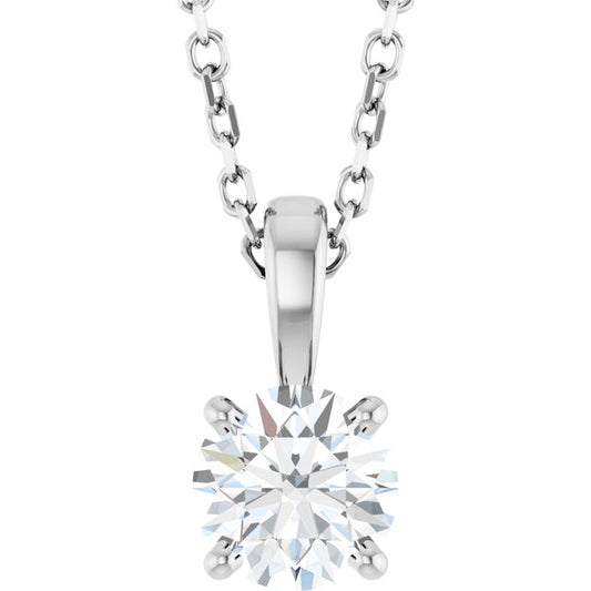 14K White 1/2 CT Lab-Grown Diamond 18