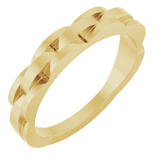 14K Yellow Chain Link Ring