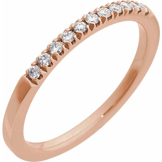 14K Rose 1/6 CTW Lab-Grown Diamond Ring