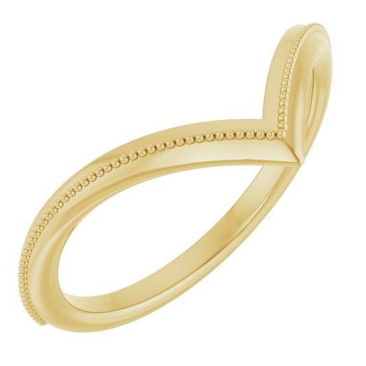 14K Yellow Contour Band