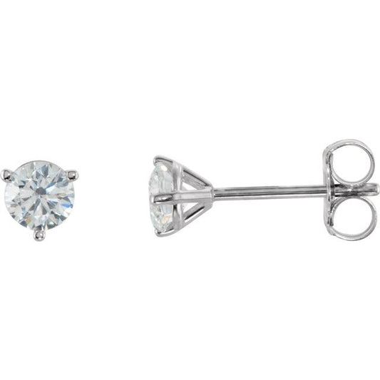 Platinum 1/2 CTW Natural Diamond Stud Earrings