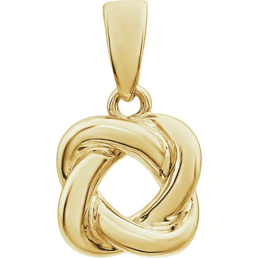 14K Yellow Knot Pendant