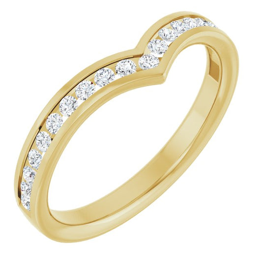 14K Yellow 1/4 CTW Lab Grown Diamond Band