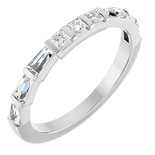 14K White 1/2 CTW Natural Diamond Anniversary Band