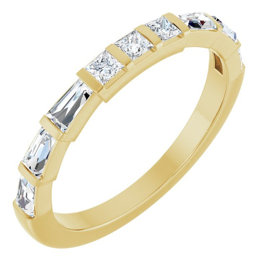 14K Yellow 1/2 CTW Natural Diamond Anniversary Band