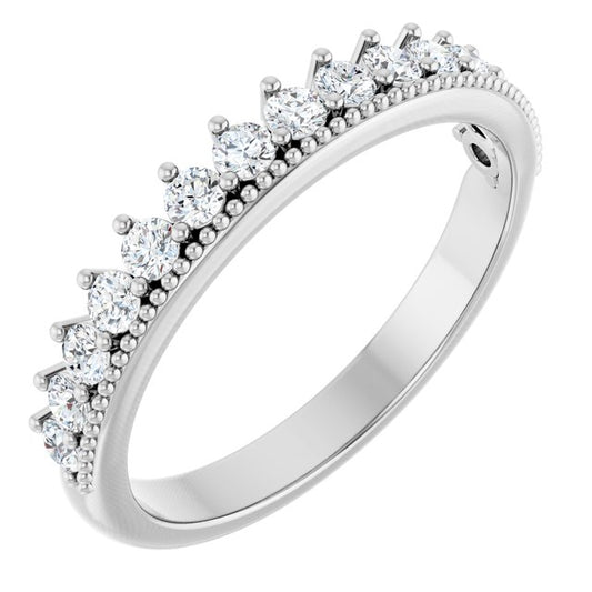 Platinum 1/2 CTW Lab-Grown Diamond Anniversary Band