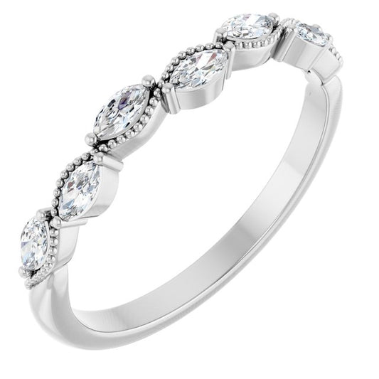 14K White 1/3 CTW Natural Diamond Anniversary Band