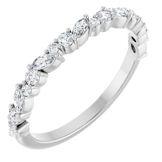 Platinum 3/8 CTW Lab-Grown Diamond Anniversary Band