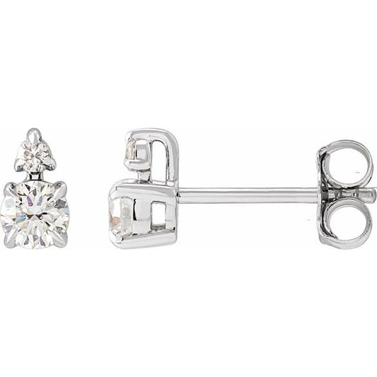 14K White 1/3 CTW Lab-Grown Diamond Earrings