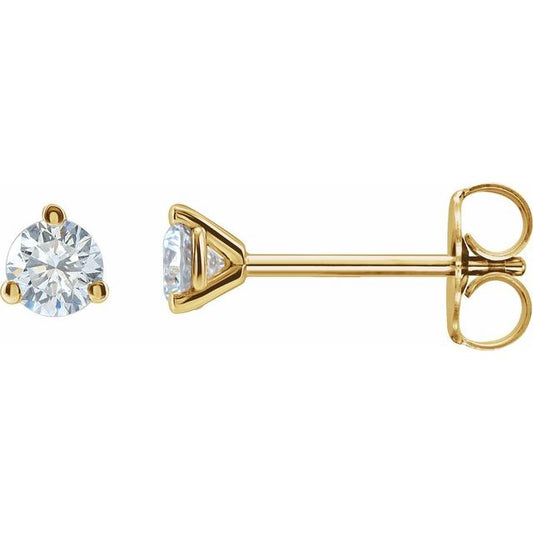 14K Yellow 1/5 CTW Lab-Grown Diamond Stud Earrings