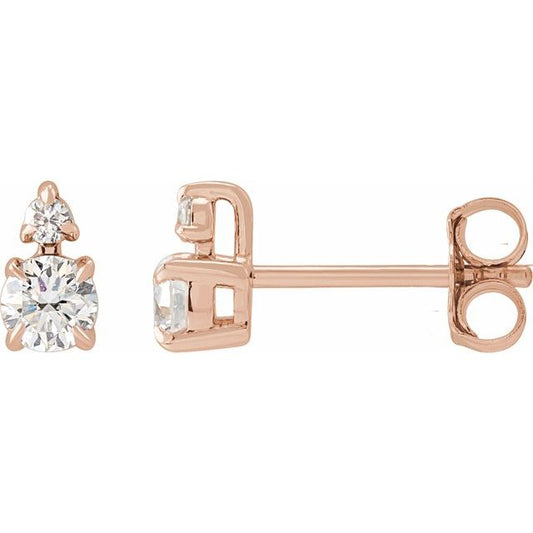 14K Rose 1/3 CTW Lab-Grown Diamond Earrings